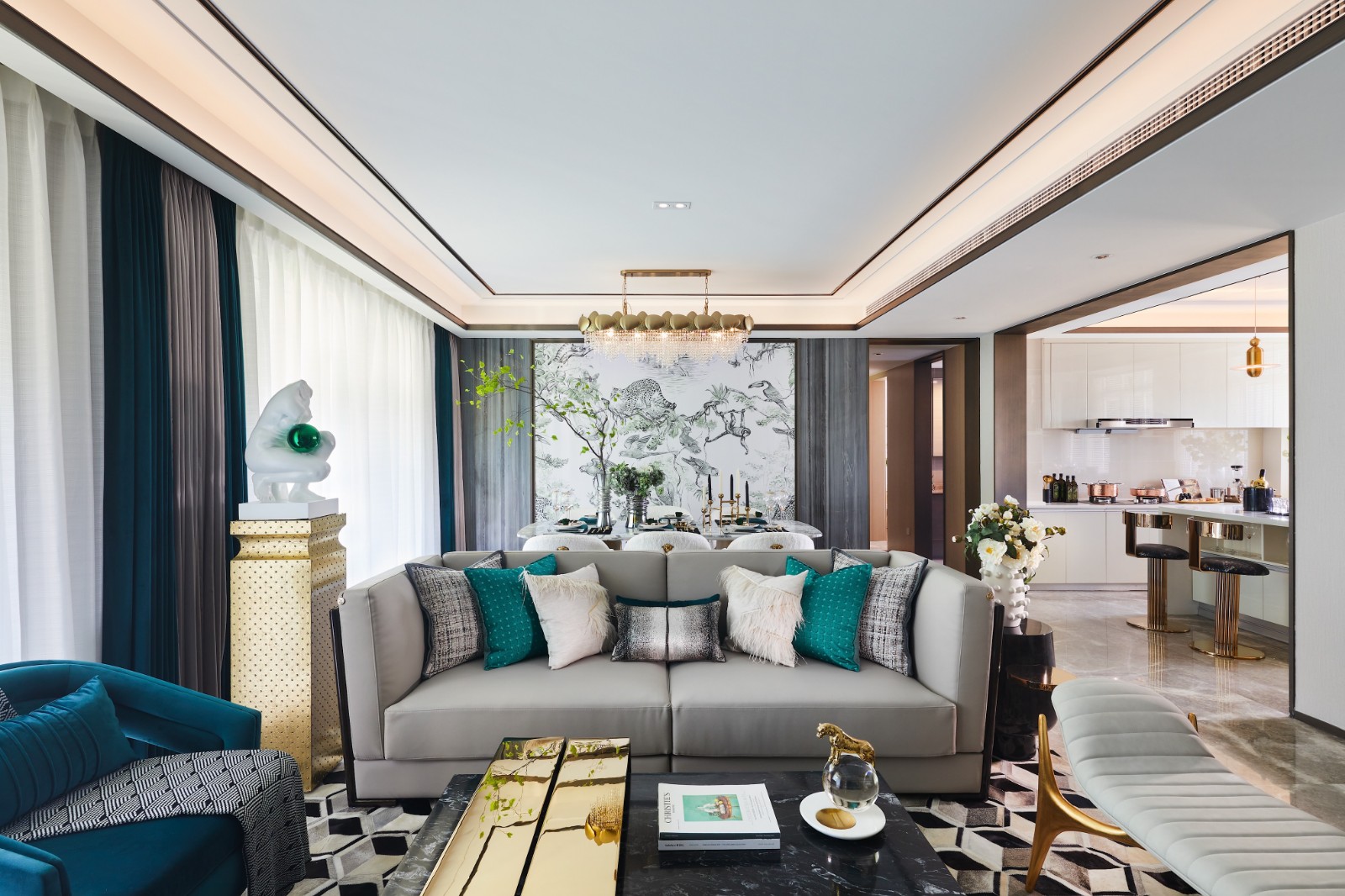 新中式风格家装设计室内装修效果图-客厅 新中式风格家装设计室内装修效果图-客厅