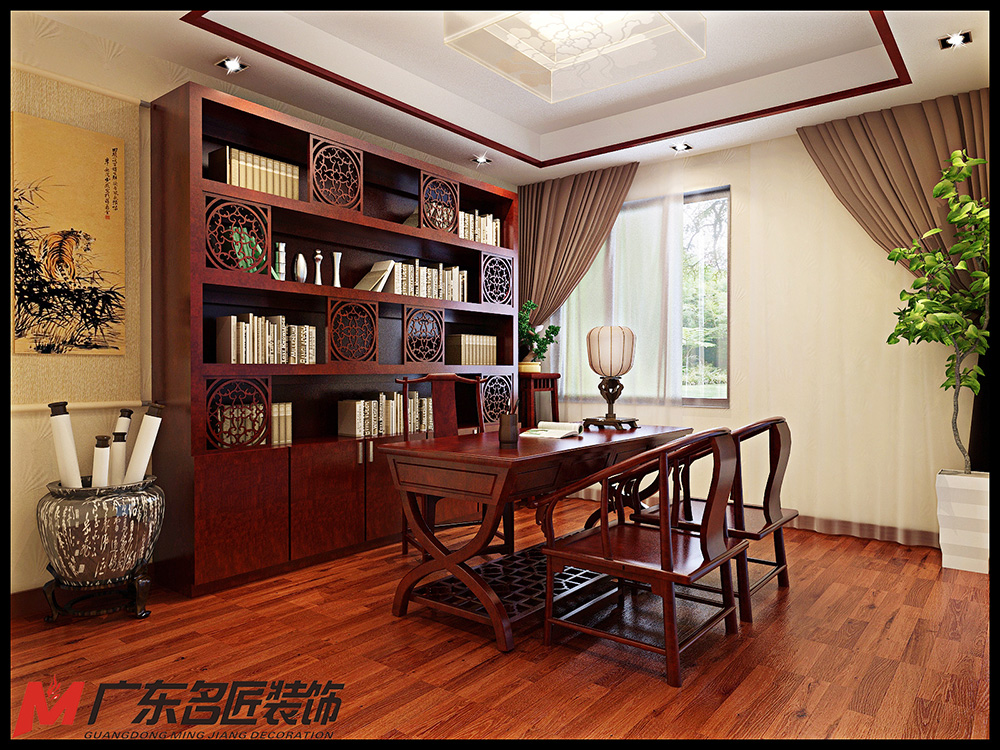 装修公司新古典风格室内装修效果图-书房 装修公司新古典风格室内装修效果图-书房
