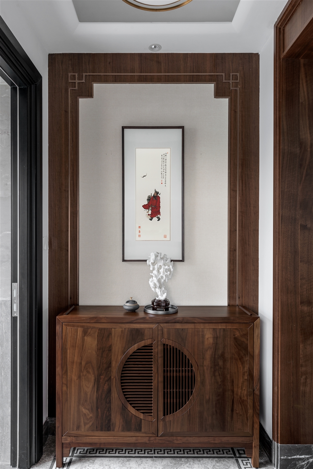 新中式风格室内家装案例效果图-玄关 新中式风格室内家装案例效果图-玄关