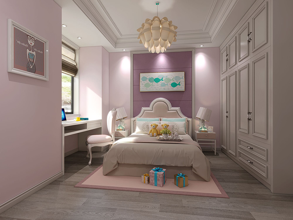 装修公司简欧风格室内装修效果图-公主房 装修公司简欧风格室内装修效果图-公主房
