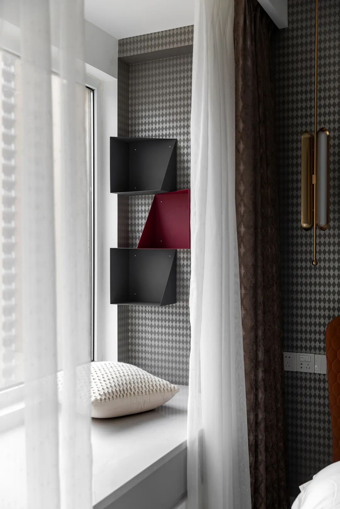 北欧风格家装设计室内装修效果图-卧室飘窗 北欧风格家装设计室内装修效果图-卧室飘窗