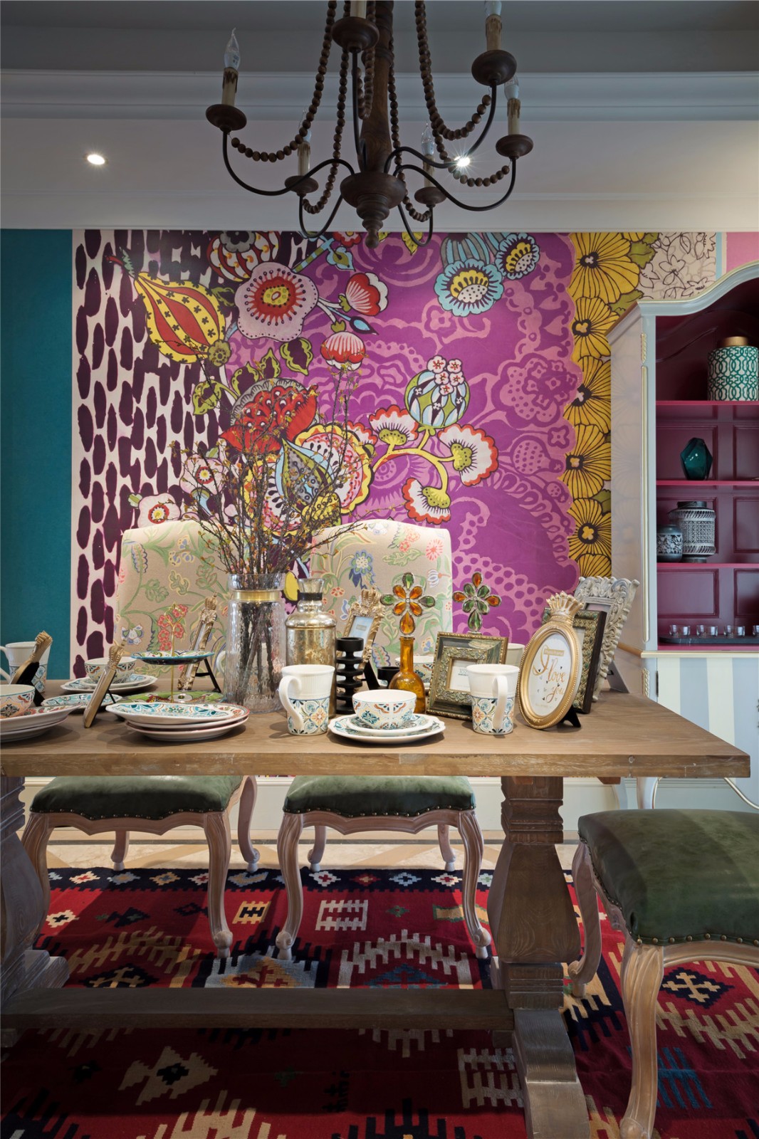 田园混搭风格家装设计室内装修效果图-餐厅 田园混搭风格家装设计室内装修效果图-餐厅