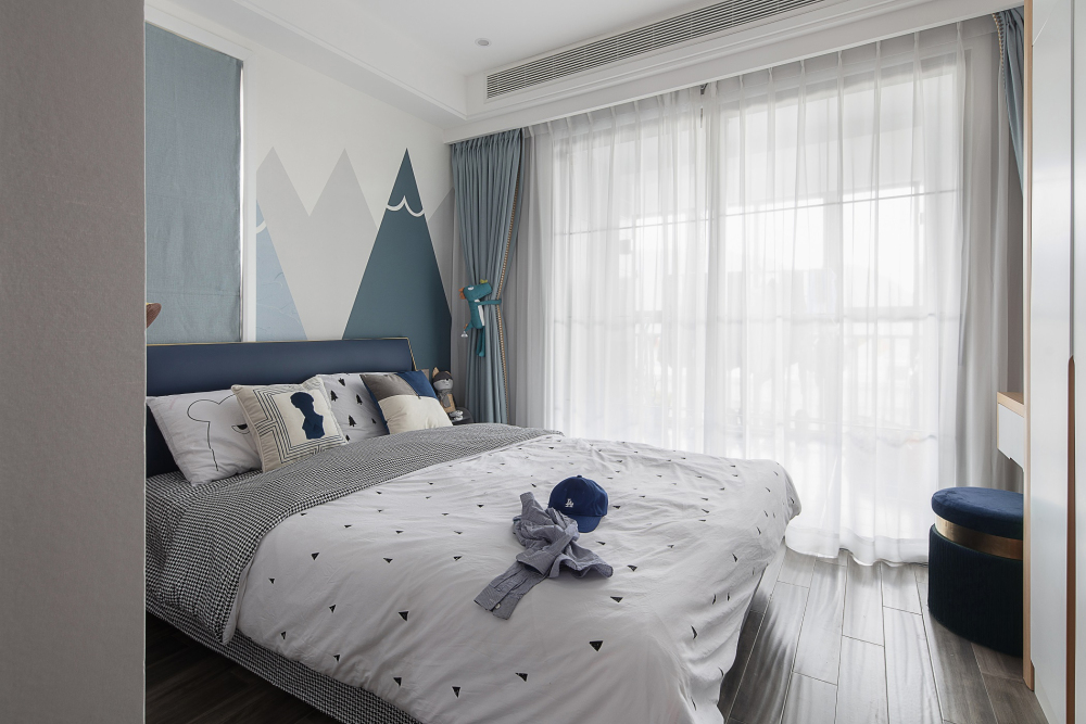 北欧莫兰迪风格室内设计家装案例-次卧 北欧莫兰迪风格室内设计家装案例-次卧