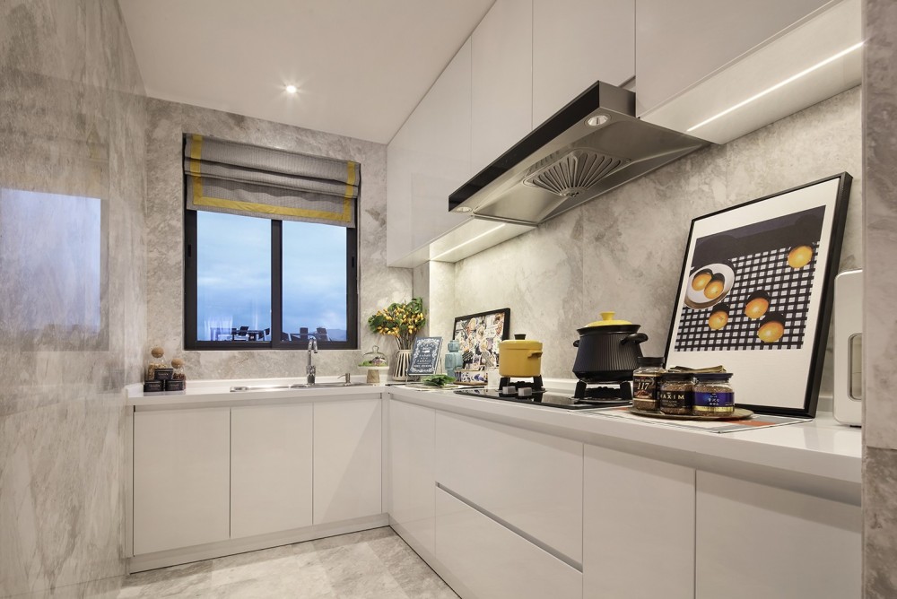 现代轻奢风格室内家装案例效果图-厨房 现代轻奢风格室内家装案例效果图-厨房