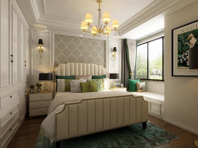 装修公司简欧风格室内装修效果图-卧室 装修公司简欧风格室内装修效果图-卧室