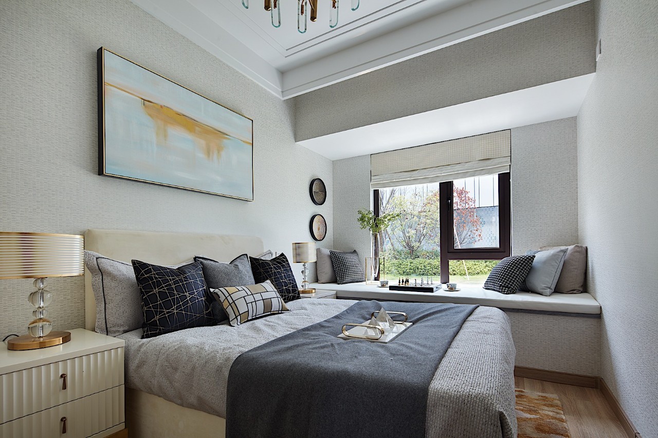 荣和千千树三居123平米现代前卫风格室内装修案例-卧室 荣和千千树三居123平米现代前卫风格室内装修案例-卧室