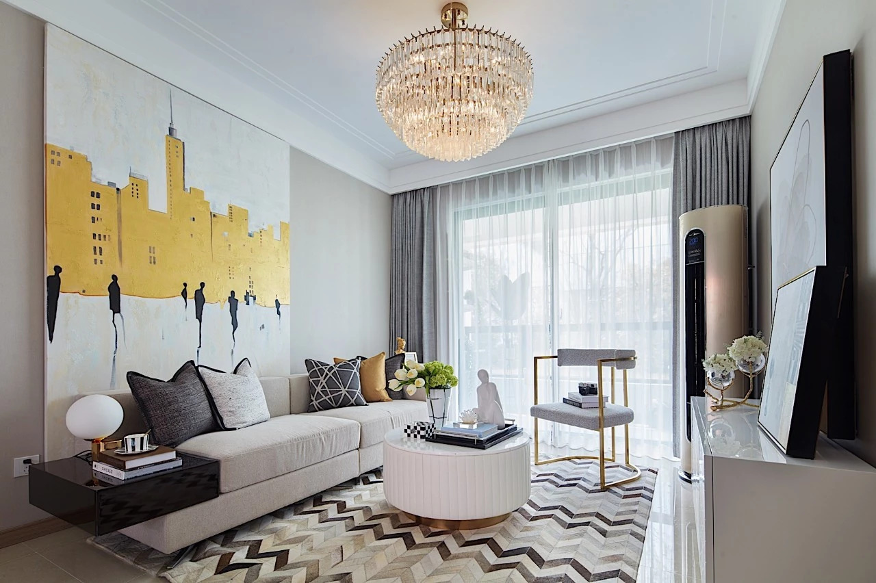 荣和千千树三居123平米现代前卫风格室内装修案例-客厅 荣和千千树三居123平米现代前卫风格室内装修案例-客厅